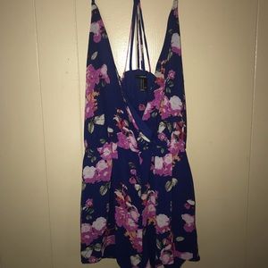 Blue Floral Romper